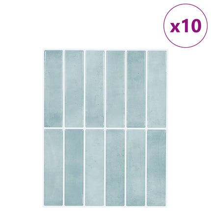 Rektangulær flise 10 pcs Grågrøn 29 x 23 x 0,08 cm
