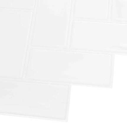 Fiskebensflise 50 pcs Hvid 30 x 30 cm Polyurethan og PET