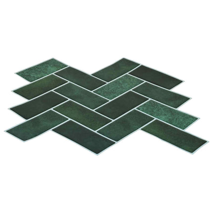 Fiskebensflise 20 pcs Mørkegrøn 30 x 30 cm Polyurethan og PET