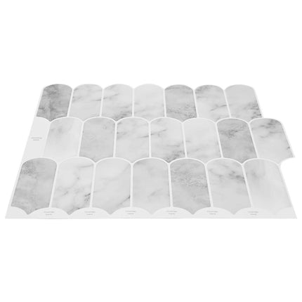 Fjerflise 10 pcs Grå Marmor 30 x 30 cm Polyurethan og PET