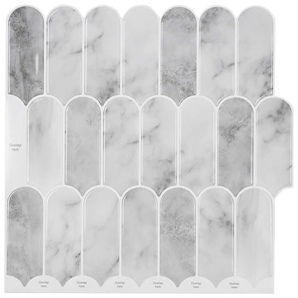 Fjerflise 20 pcs Grå Marmor 30 x 30 cm Polyurethan og PET