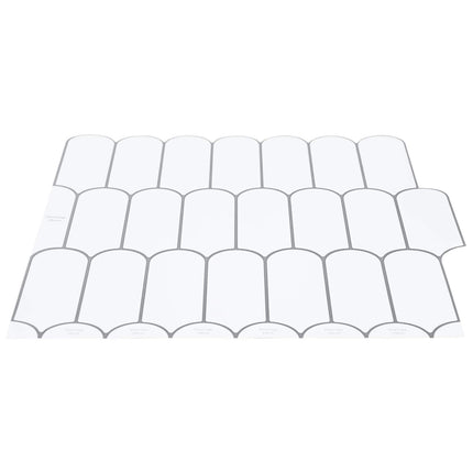 Fjerflise 10 pcs Hvid grå 30 x 30 cm Polyurethan og PET