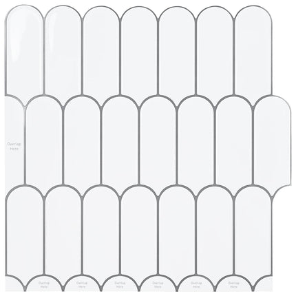 Fjerflise 10 pcs Hvid grå 30 x 30 cm Polyurethan og PET