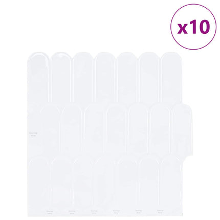 Fjerflise 10 pcs Hvid 30 x 30 cm Polyurethan og PET