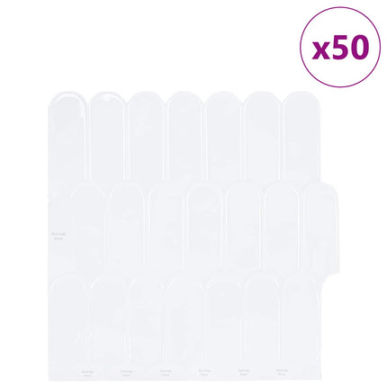Fjerflise 50 pcs Hvid 30 x 30 cm Polyurethan og PET