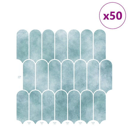 Fjerflise 50 pcs Grøn 30 x 30 cm Polyurethan og PET