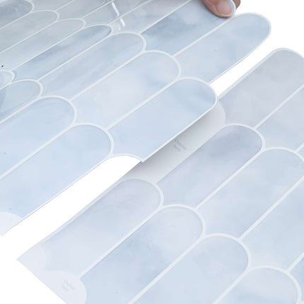 Fjerflise 20 pcs Lyseblå 30 x 30 cm Polyurethan og PET