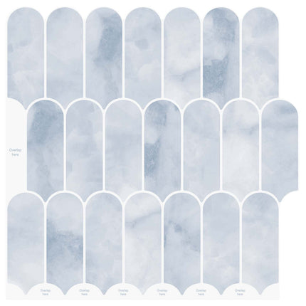 Fjerflise 20 pcs Lyseblå 30 x 30 cm Polyurethan og PET
