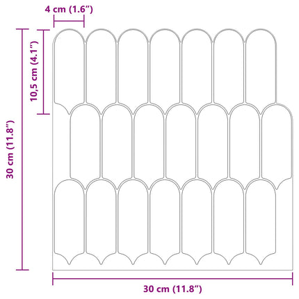 Fjerflise 10 pcs Blå 30 x 30 cm Polyurethan og PET