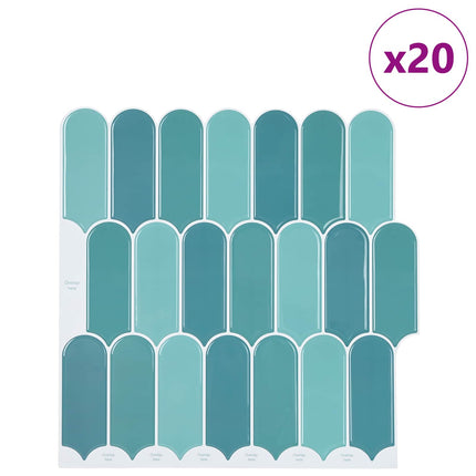 Fjerflise 20 pcs Blå 30 x 30 cm Polyurethan og PET