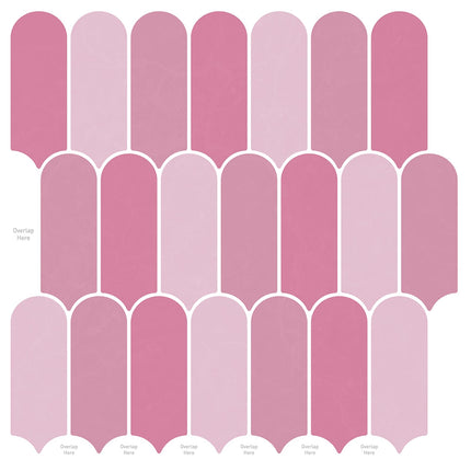 Fjerflise 10 pcs Lyserød 30 x 30 cm Polyurethan og PET