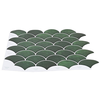 Fiskeskala Flise 50 pcs Mørkegrøn 30 x 30 cm Polyurethan og PET