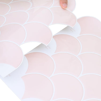 Fiskeskala Flise 10 pcs Lys pink 30 x 30 cm Polyurethan og PET