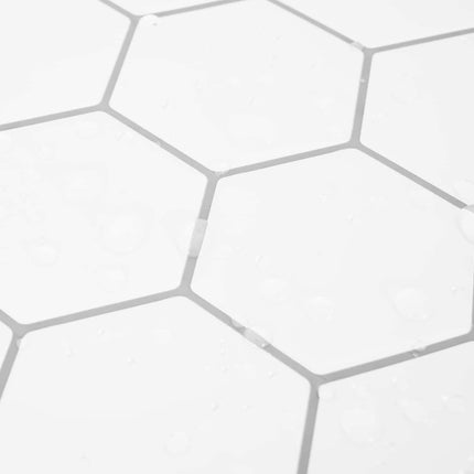 Hexagon flise 20 pcs Hvid grå 30 x 30 cm Polyurethan og PET