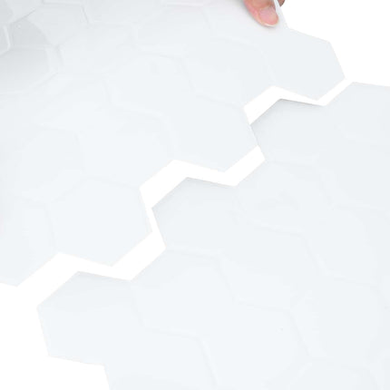 Hexagon flise 50 pcs Hvid 30 x 30 cm Polyurethan og PET