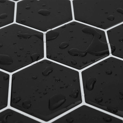 Hexagon flise 20 pcs Sort 30 x 30 cm Polyurethan og PET