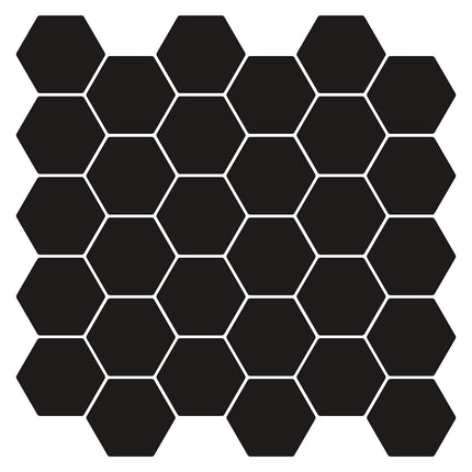 Hexagon flise 20 pcs Sort 30 x 30 cm Polyurethan og PET