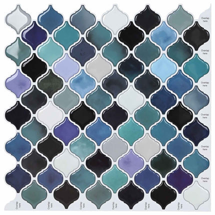 Lanturn Flise 20 pcs Blå grøn 27 x 27 cm Polyurethan og PET