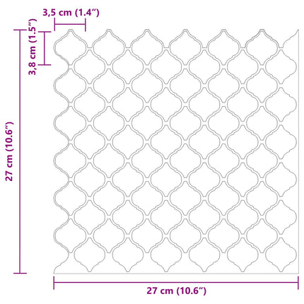 Lanturn Flise 20 pcs Blå grøn 27 x 27 cm Polyurethan og PET