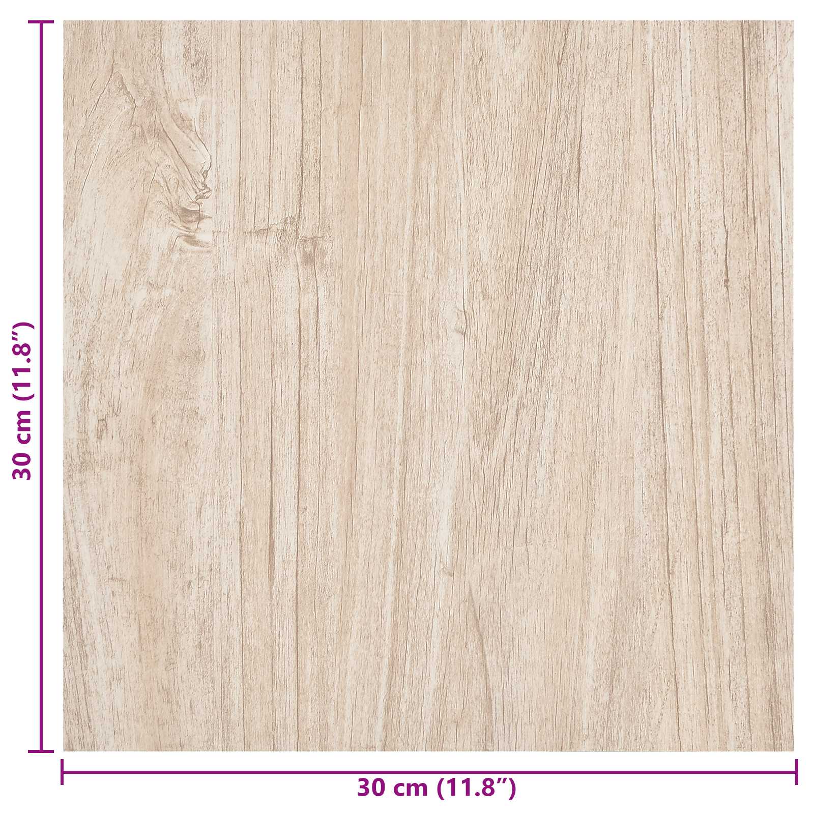 Selvklæbende Gulvplanker 30,5 x 30,5 cm 20 pcs PVC