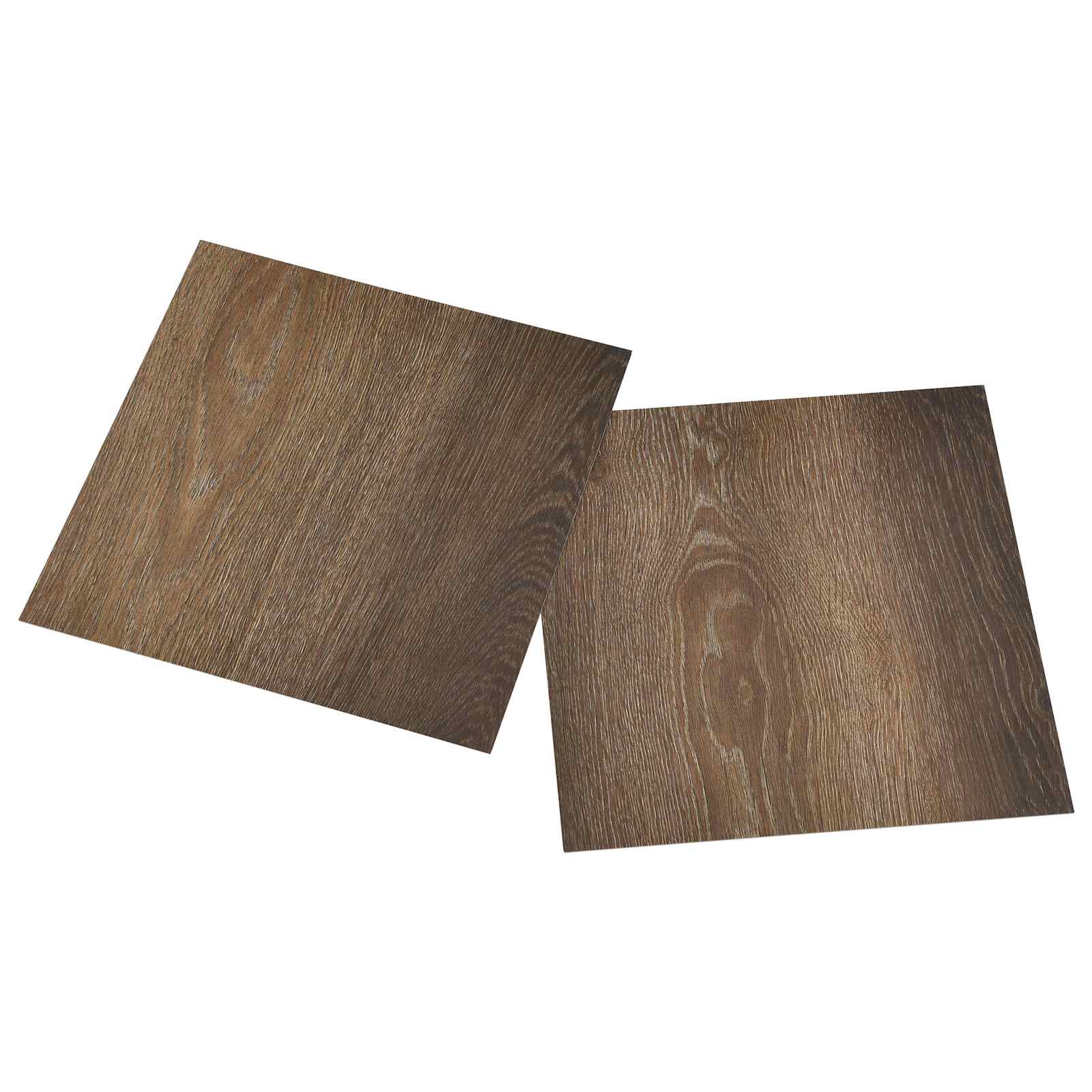 Selvklæbende Gulvplanker 30,5 x 30,5 cm 20 pcs PVC Brun og sort