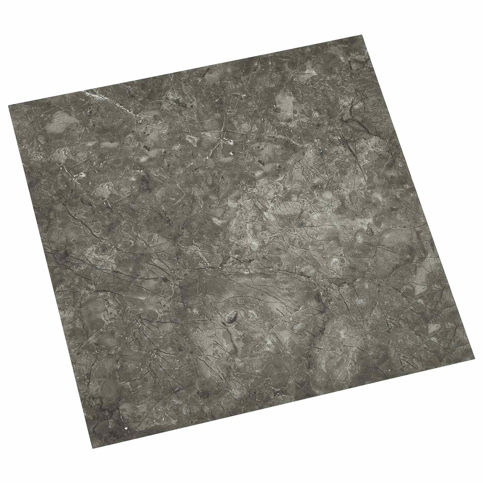 Selvklæbende Gulvplanker 30,5 x 30,5 cm 20 pcs PVC Sort og grå