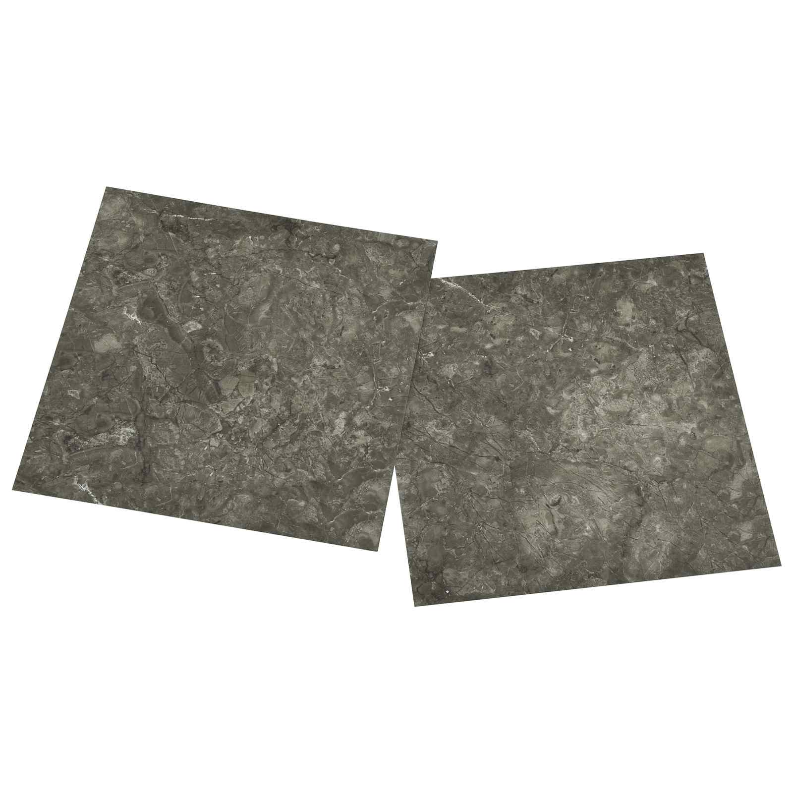 Selvklæbende Gulvplanker 30,5 x 30,5 cm 20 pcs PVC Sort og grå