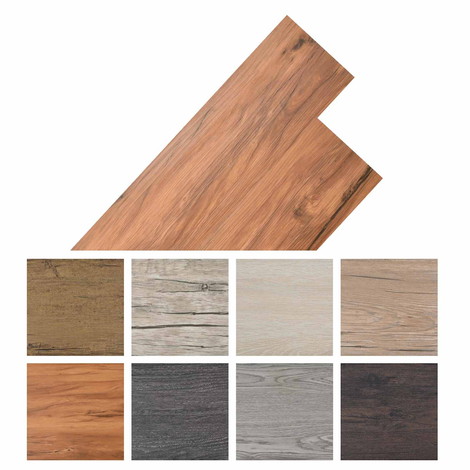 Selvklæbende PVC Plankegulve 30,5 x 61 cm 28 pcs PVC Elm Natur