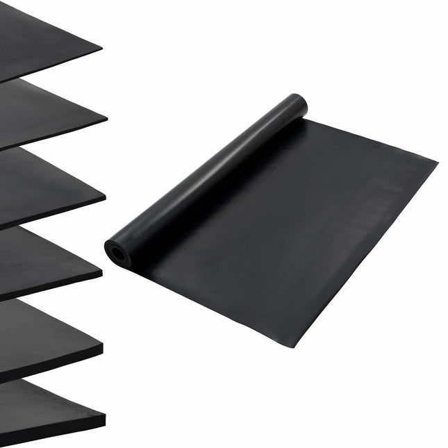 Gulvmåtte Sort 1,2 x 5 m Gummi