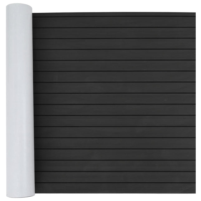 Bådmåtte Stribet Mørk Grå og Sort 240 x 90 cm EVA