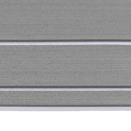 Bådmåtte Stribet Lys Grå og Hvid 240 x 90 cm EVA
