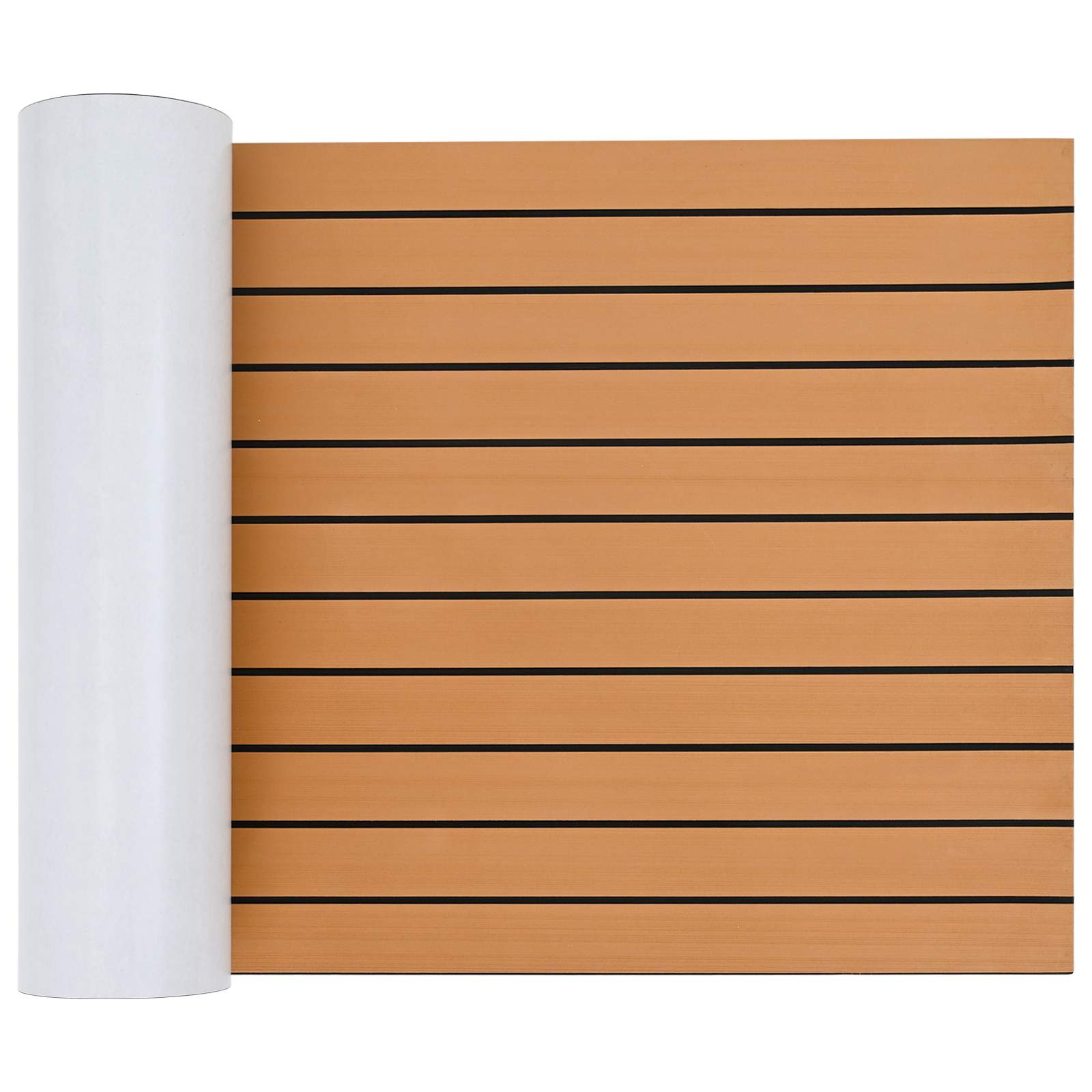 Bådmåtte Stribet Brun og sort 240 x 60 cm EVA billede