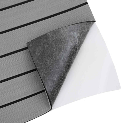 Bådmåtte Stribet Lys grå og sort 240 x 60 cm EVA