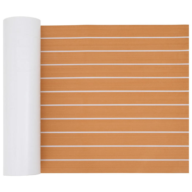 Bådmåtte Stribet Brun og hvid 240 x 60 cm EVA