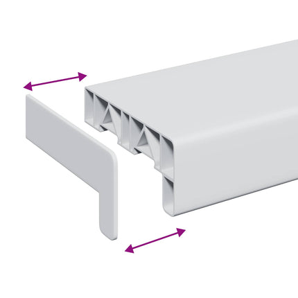 Vindueskarm Hvid 160 x 15 x 4,5 cm PVC