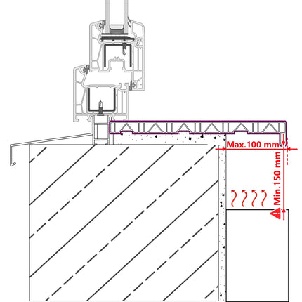 Vindueskarm Hvid 160 x 15 x 4,5 cm PVC