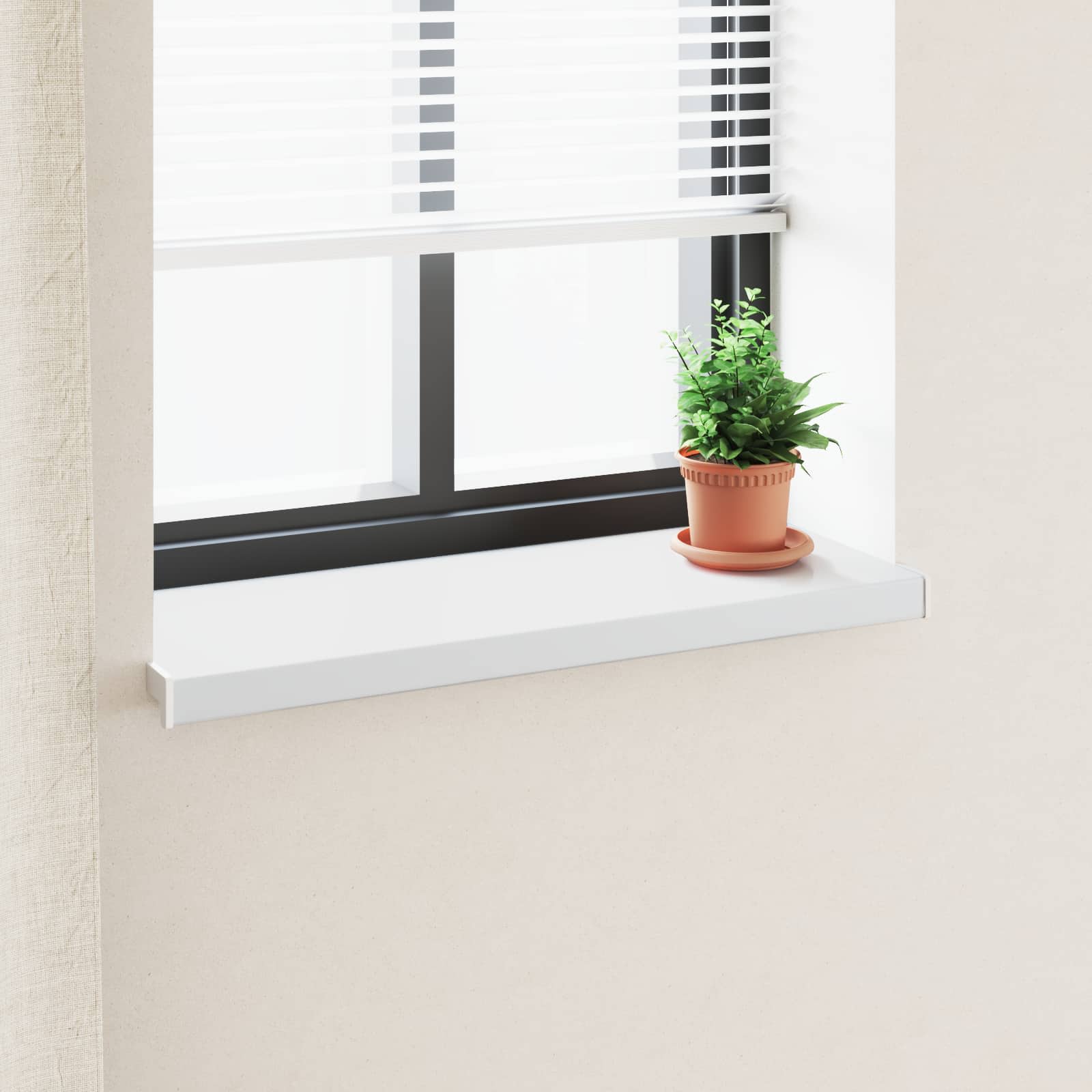 Vindueskarm Hvid 80 x 30 x 4,5 cm PVC