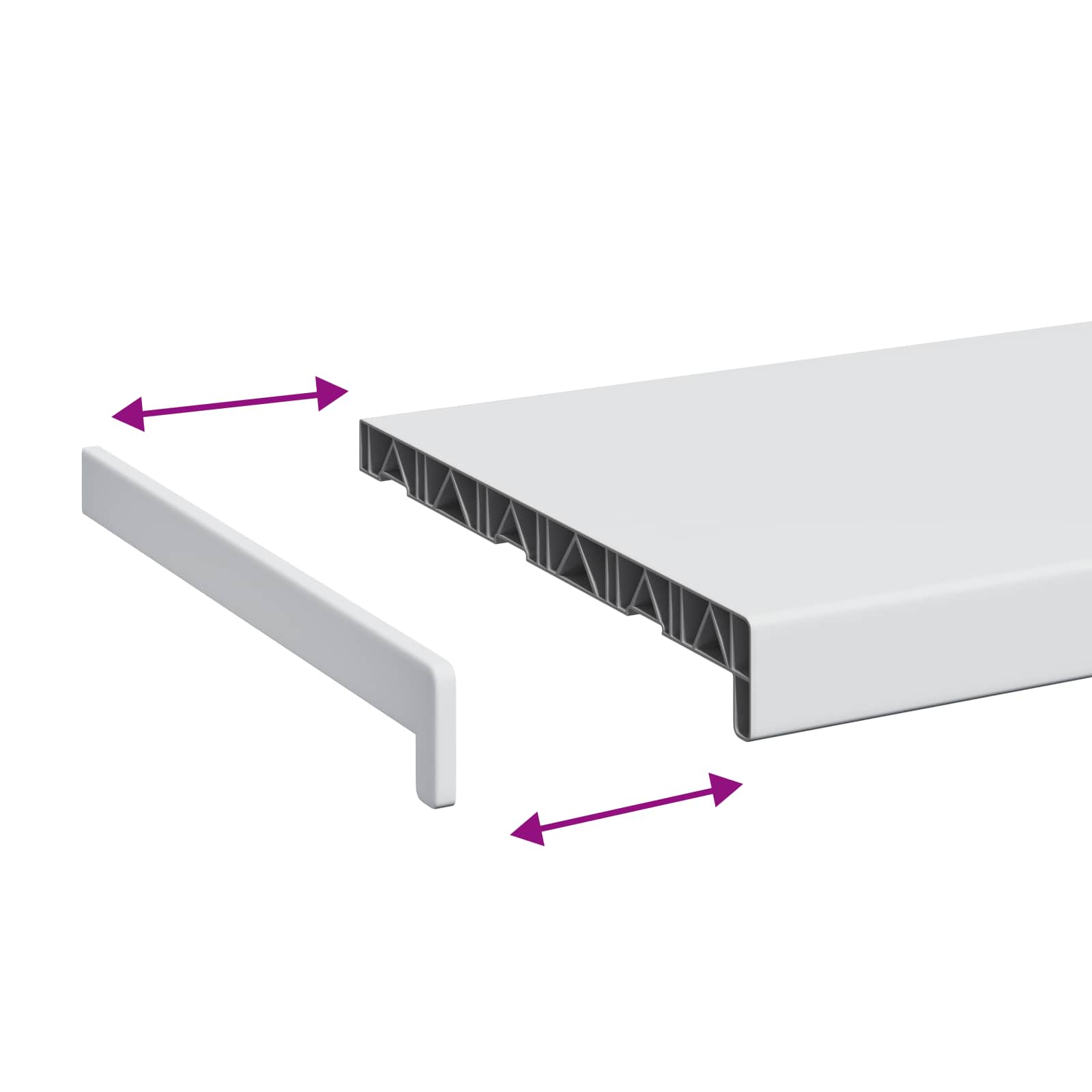 Vindueskarm Hvid 120 x 30 x 4,5 cm PVC