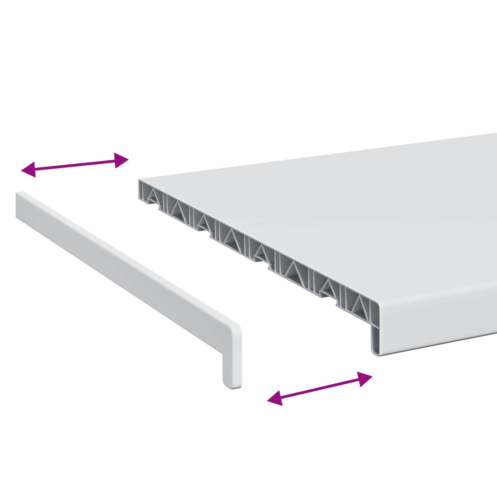 Vindueskarm Hvid 120 x 40 x 4,5 cm PVC