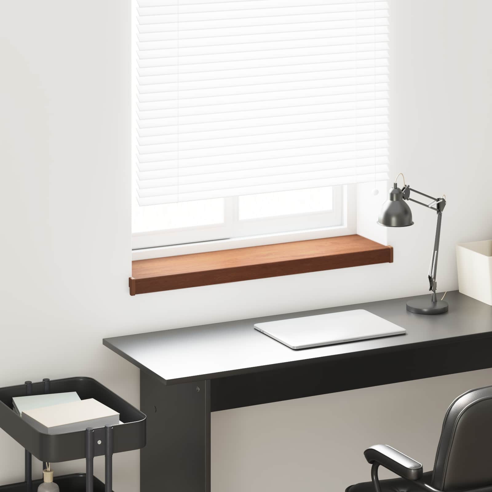 Vindueskarm Brun træ 100 x 25 x 4,5 cm PVC