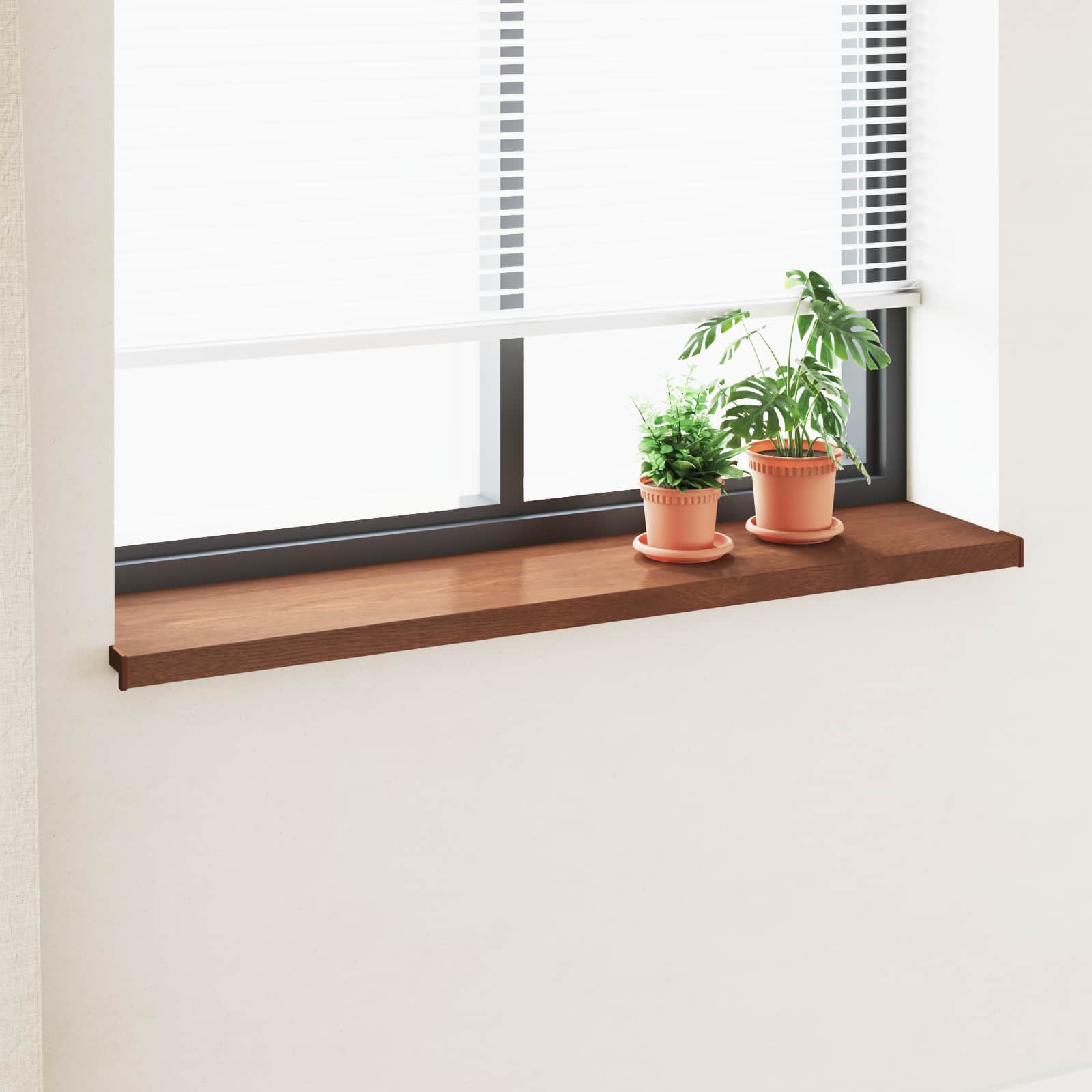 Vindueskarm Brun træ 160 x 35 x 4,5 cm PVC