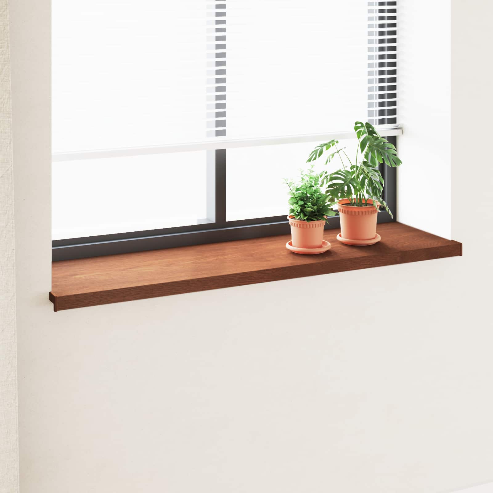 Vindueskarm Brun træ 120 x 40 x 4,5 cm PVC