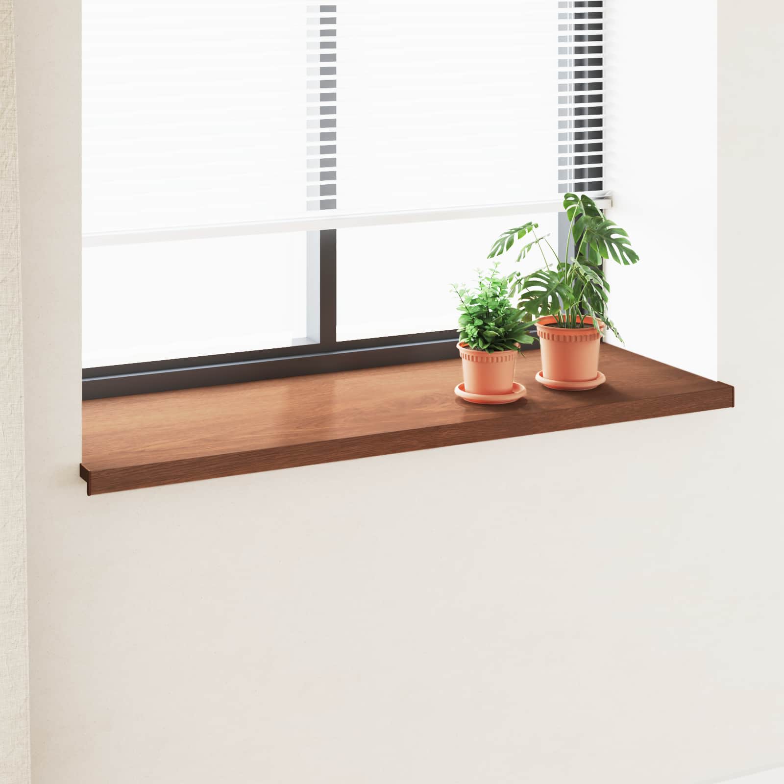 Vindueskarm Brun træ 140 x 50 x 4,5 cm PVC