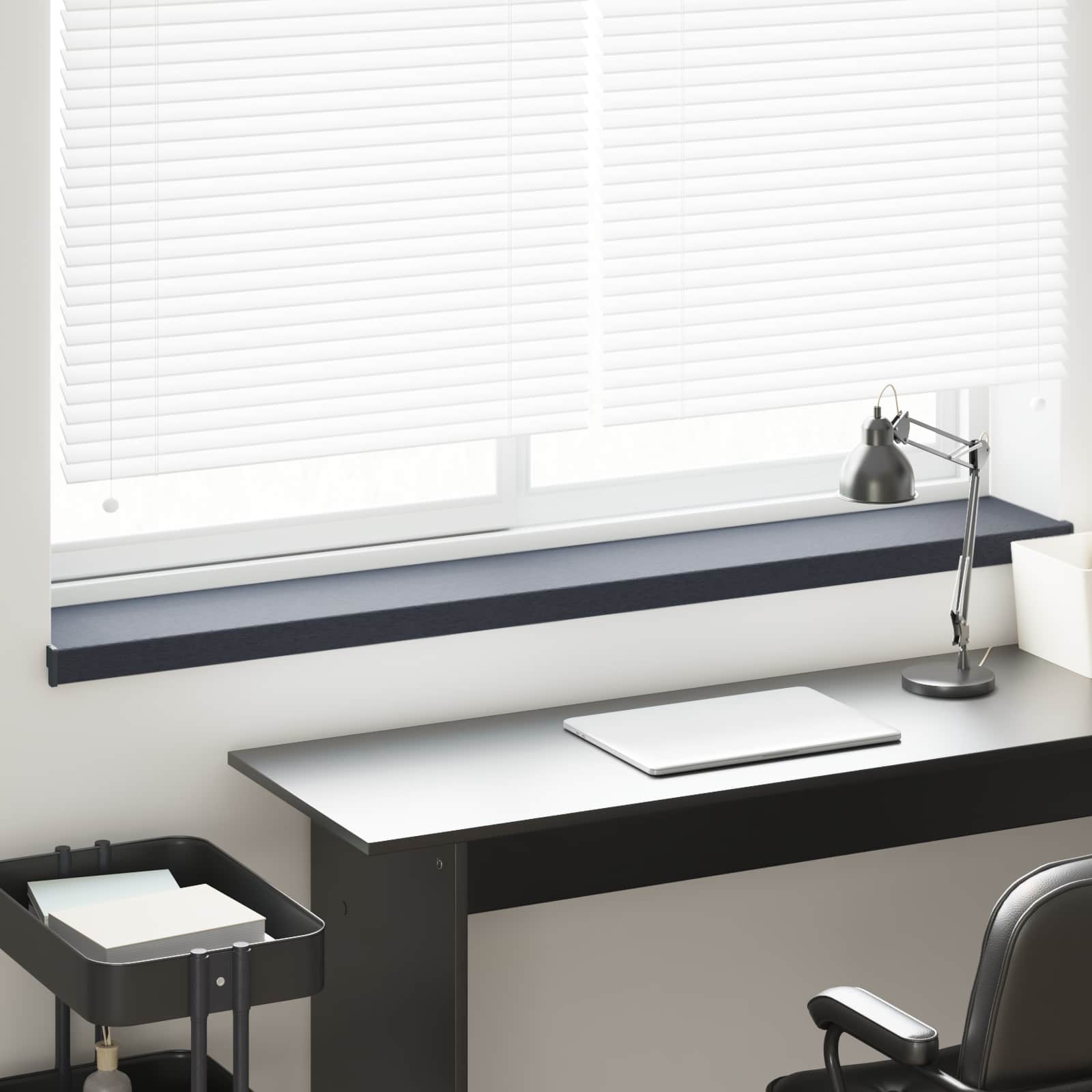Vindueskarm Anthracit med træstruktur 160 x 20 x 4,5 cm PVC