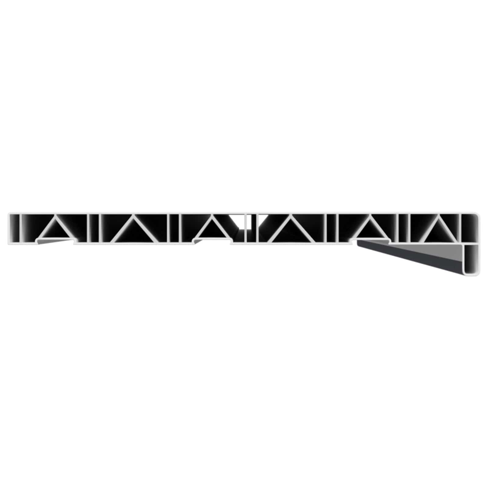 Vindueskarm Anthracit med træstruktur 120 x 30 x 4,5 cm PVC