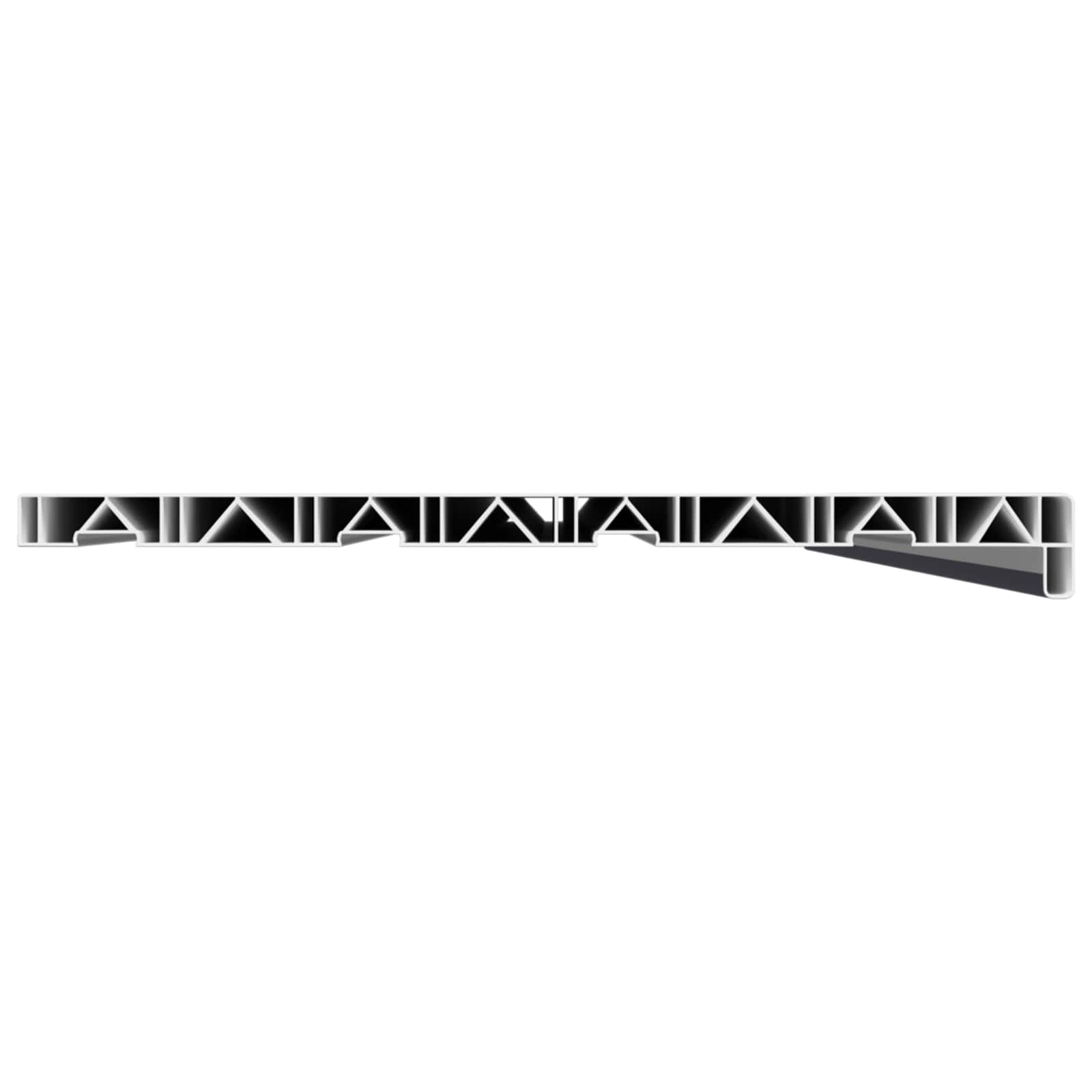 Vindueskarm Anthracit med træstruktur 120 x 45 x 4,5 cm PVC