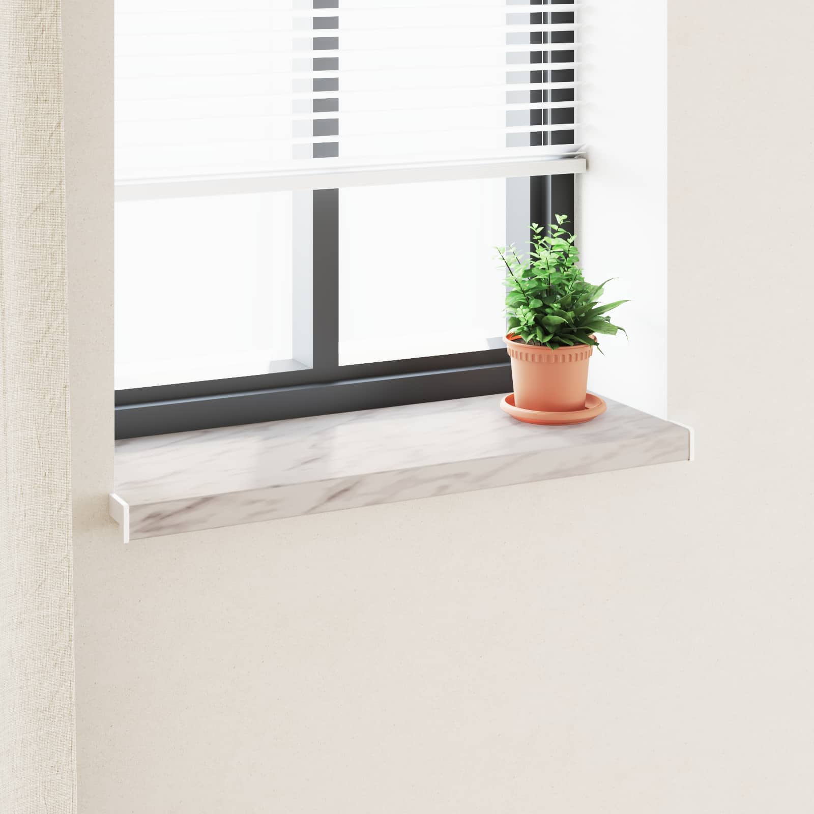 Vindueskarm Marmor tekstur 60 x 35 x 4,5 cm PVC