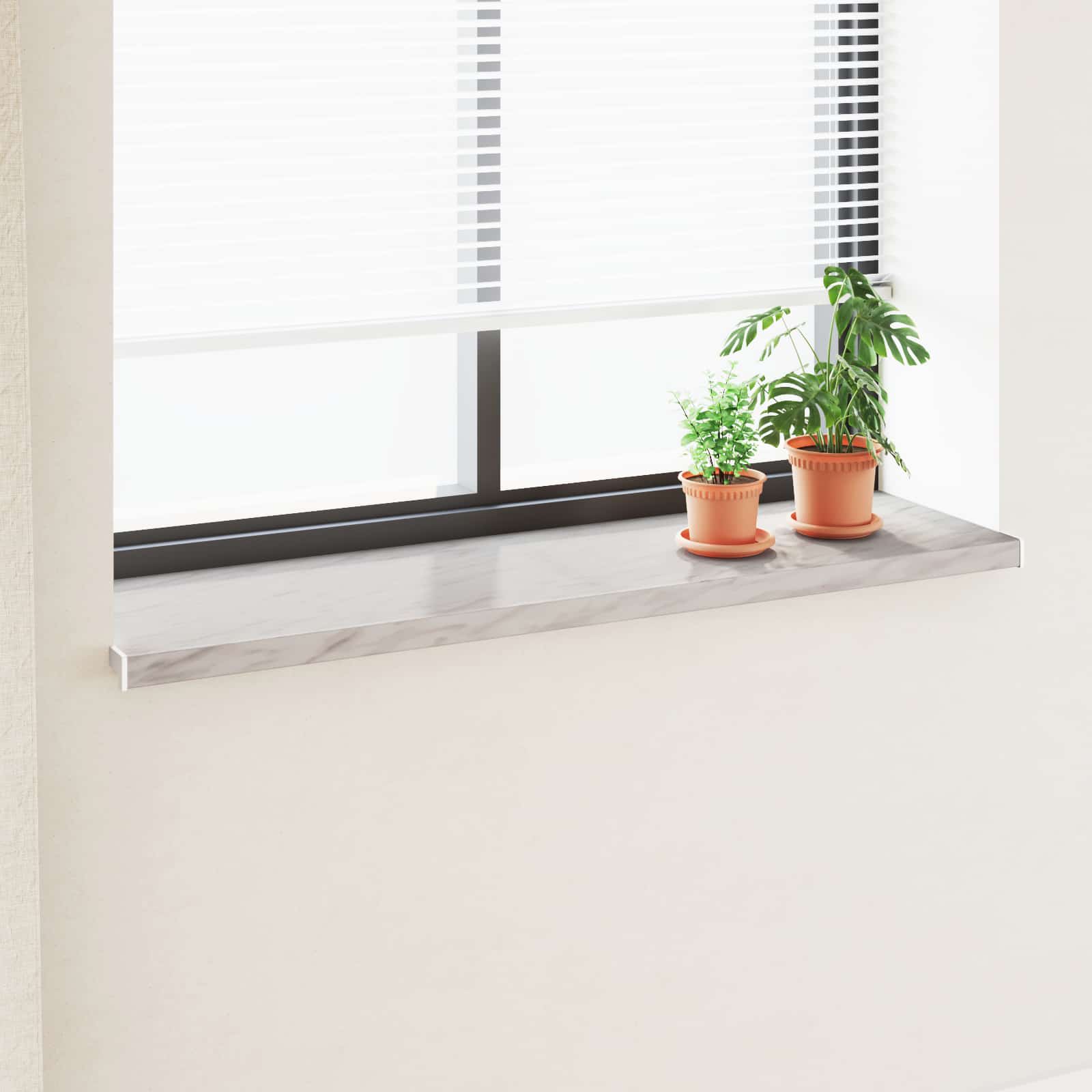 Vindueskarm Marmor tekstur 120 x 45 x 4,5 cm PVC