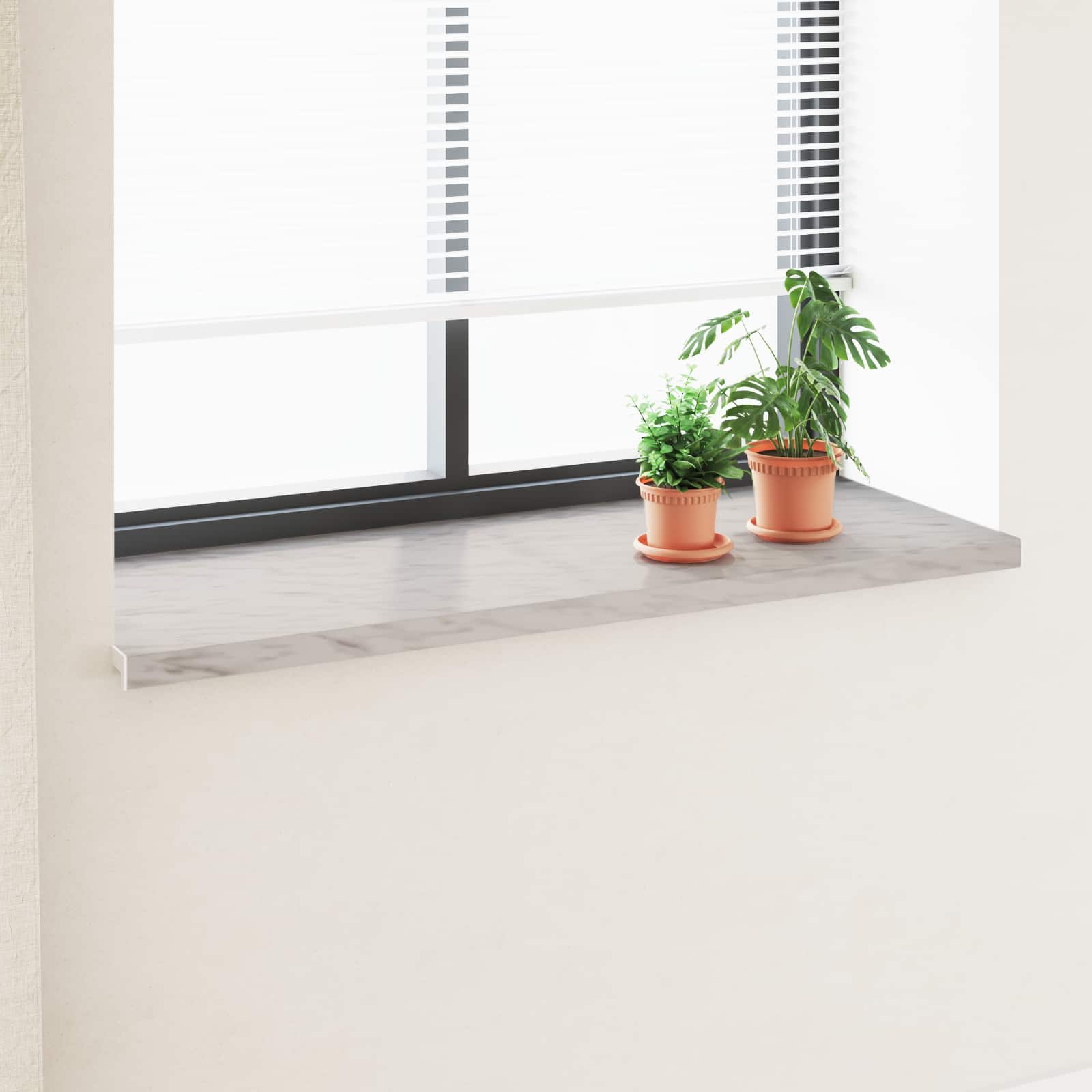 Vindueskarm Marmor tekstur 140 x 50 x 4,5 cm PVC