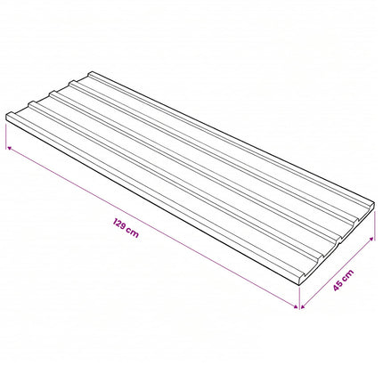 Tagpanel 12 stk. Grå 129 x 45 cm Galvaniseret stål
